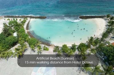 Public beach at the east end of Male'. 10 min walking distance.