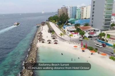 Beach at the west-end of Male'. Just 5 minutes walk from Octave.