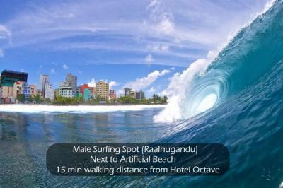 Locals as well as tourists frequent  Male surf spot 'Raalhu Gandu'. 